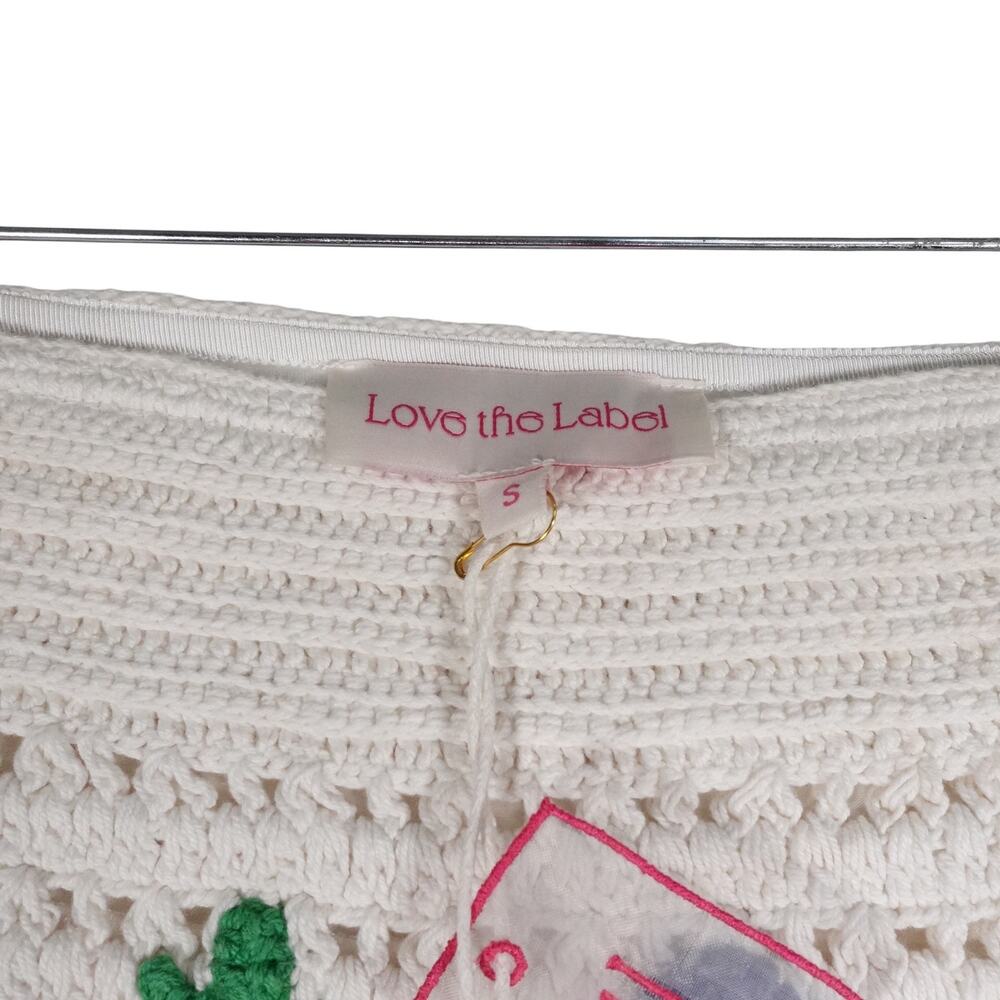 Love the Label Tuckernuck Ivory Leighton Skirt Crochet Floral Retro Small 245733 - Picture 5 of 12